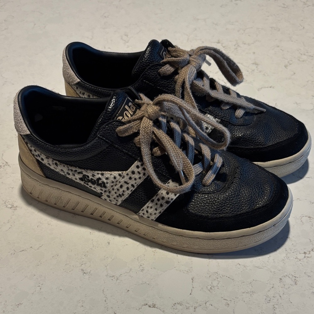 Gola Black Leather Sneakers